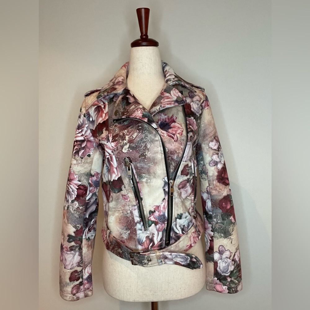 Zara Moto jacket w/ belt